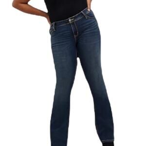 Torrid Women's Jeans High Rise Dark Wash Luxe Slim Boot Cut Plus Size 28XS